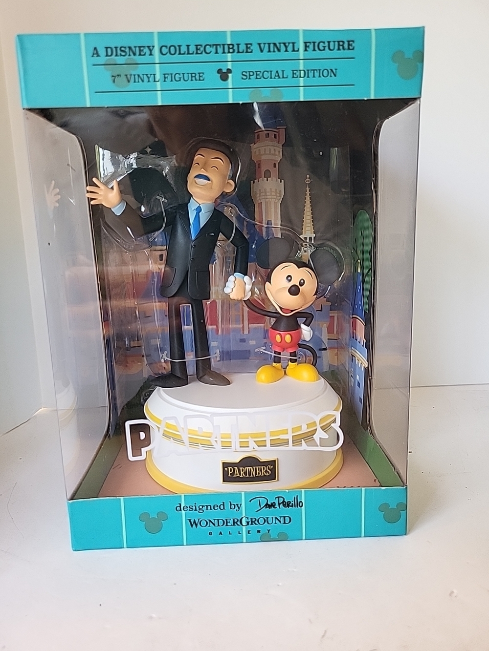 Disney Partners Mickey & Walt Collectible Vinyl Figure 65th Anniversary New!